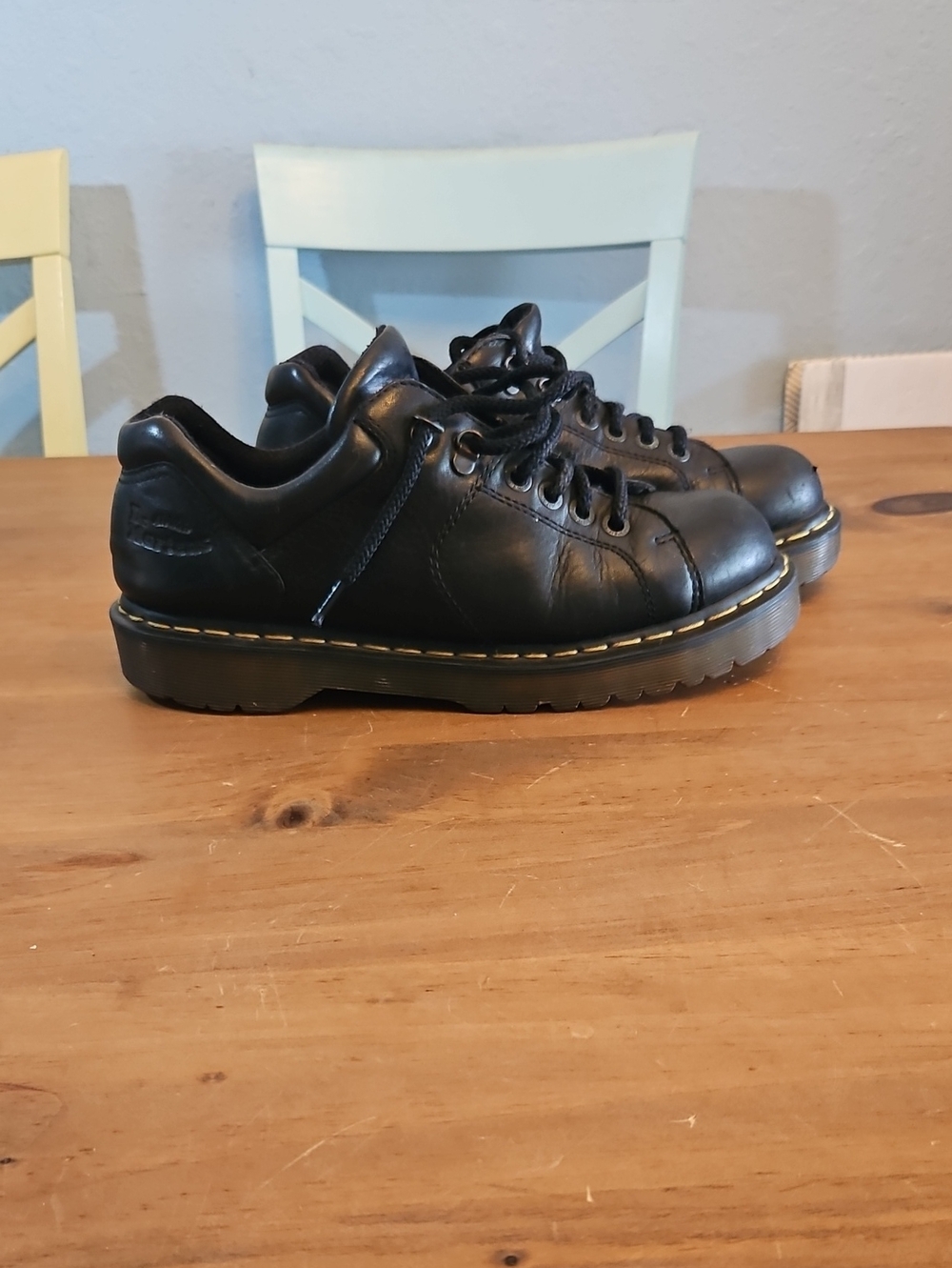 Dr. Martens Vintage 8312 Chunky Black Leather Oxford Shoes Mens 10 Womens 11